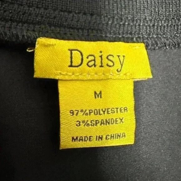 Daisy Black and White Bomber Women's Jacket (491) - Picture 8 of 9